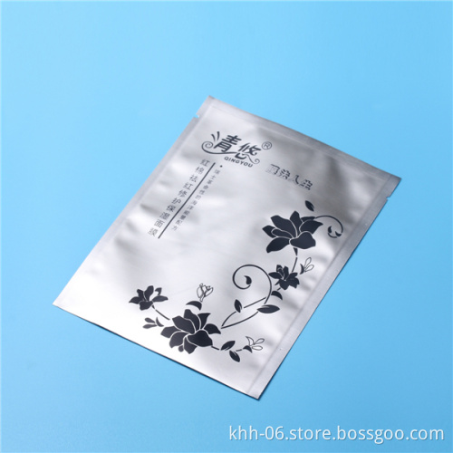 High Quality Custom Printed 3 side seal pouch Aluminum Foil cosmetic packaging bag